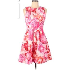 Jessica Howard Pink and Red Floral Mini Dress